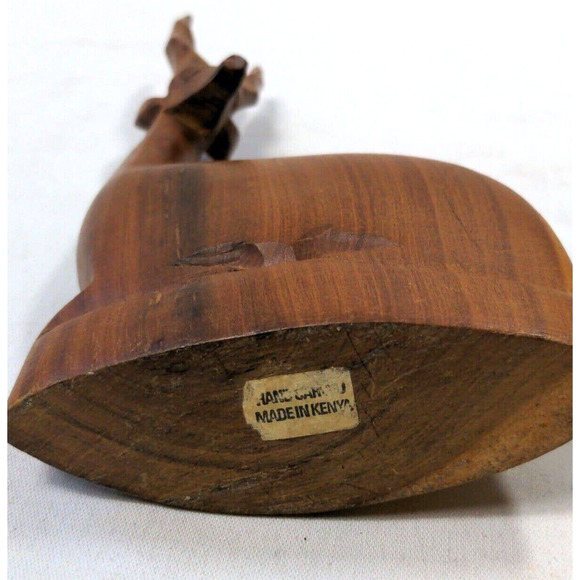 Vintage Besmo Hand Carved Wooden Antelope/Gazelle Made in KENYA - Picture 5 of 5